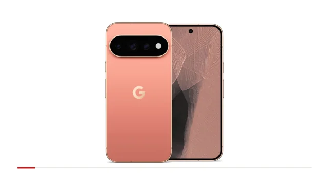Orange Google Pixel 11 Pro front and rear views from the owner-supplied product image